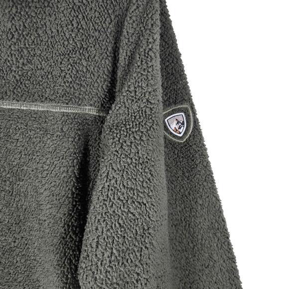 Kuhl Avalon Pullover Womens XLarge Green Fleece 1/4 Snap Outdoor Hiking Pockets - Picture 6 of 12